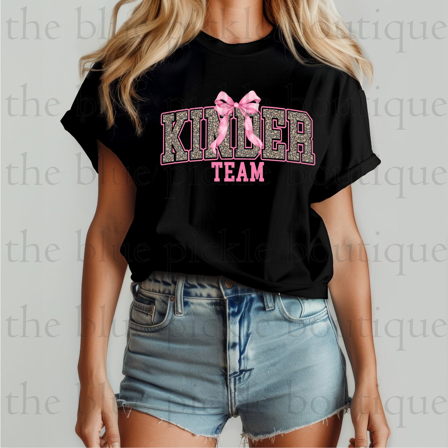 Teacher Team Leopard Print/Bow