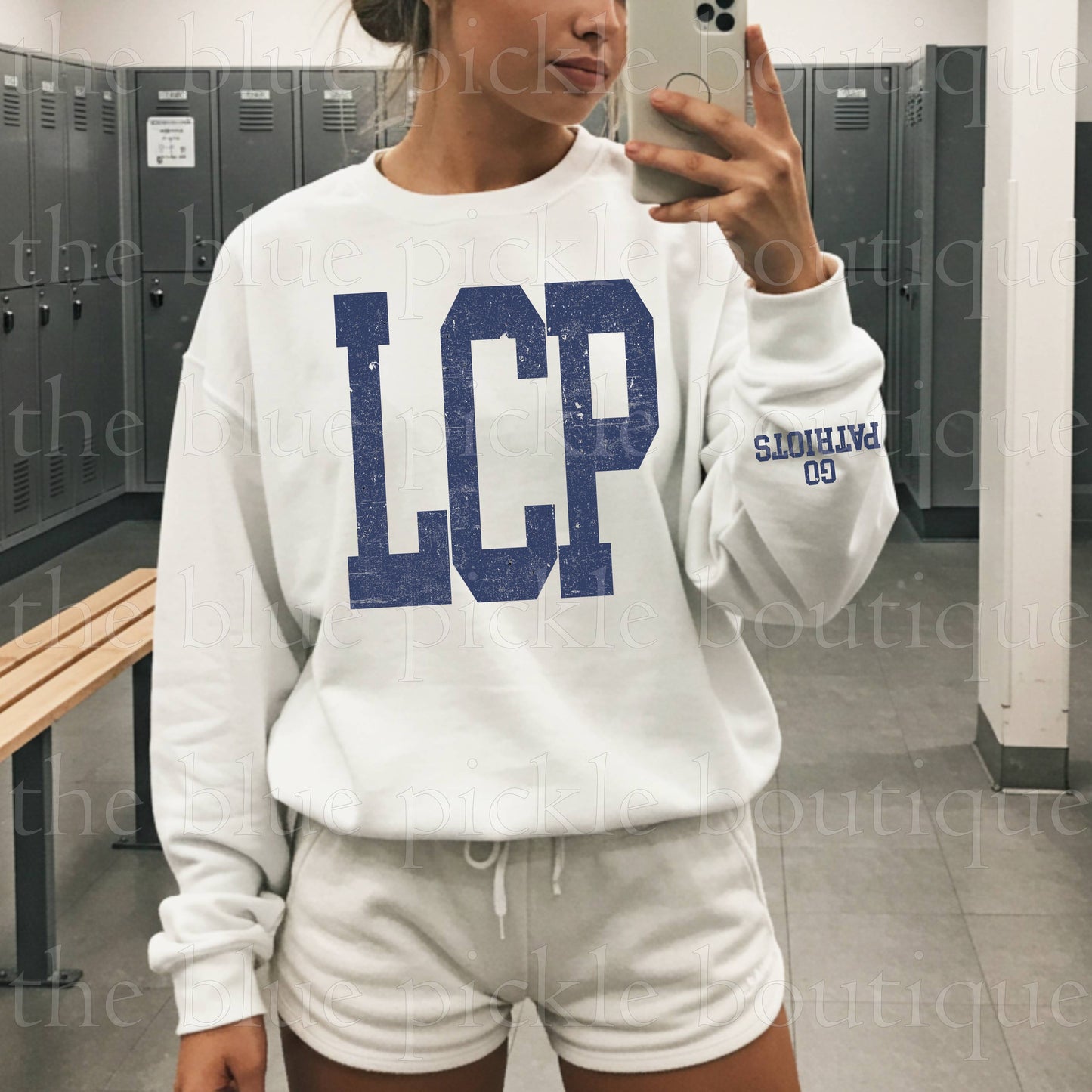 Vintage Distressed School Letter Sweatshirt