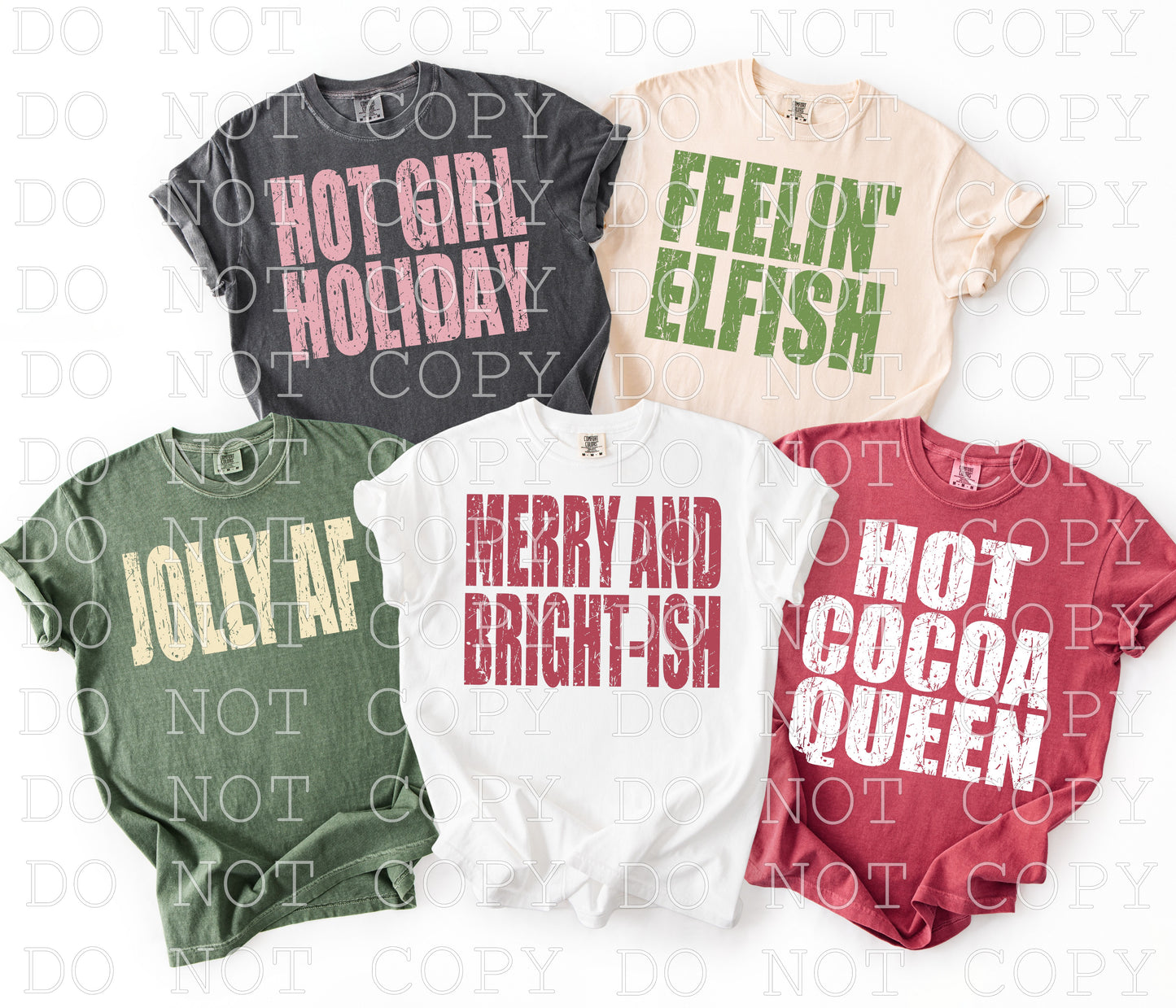 5 Family Christmas Designs Option 3 - DIGITAL DESIGN- INSTANT DOWNLOAD