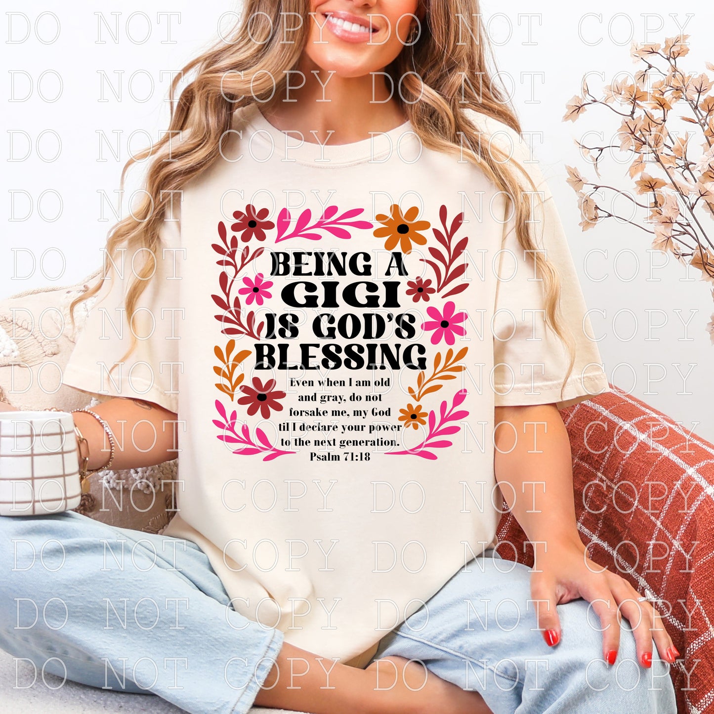 Being A Gigi Is God's Blessing - DIGITAL DESIGN- INSTANT DOWNLOAD