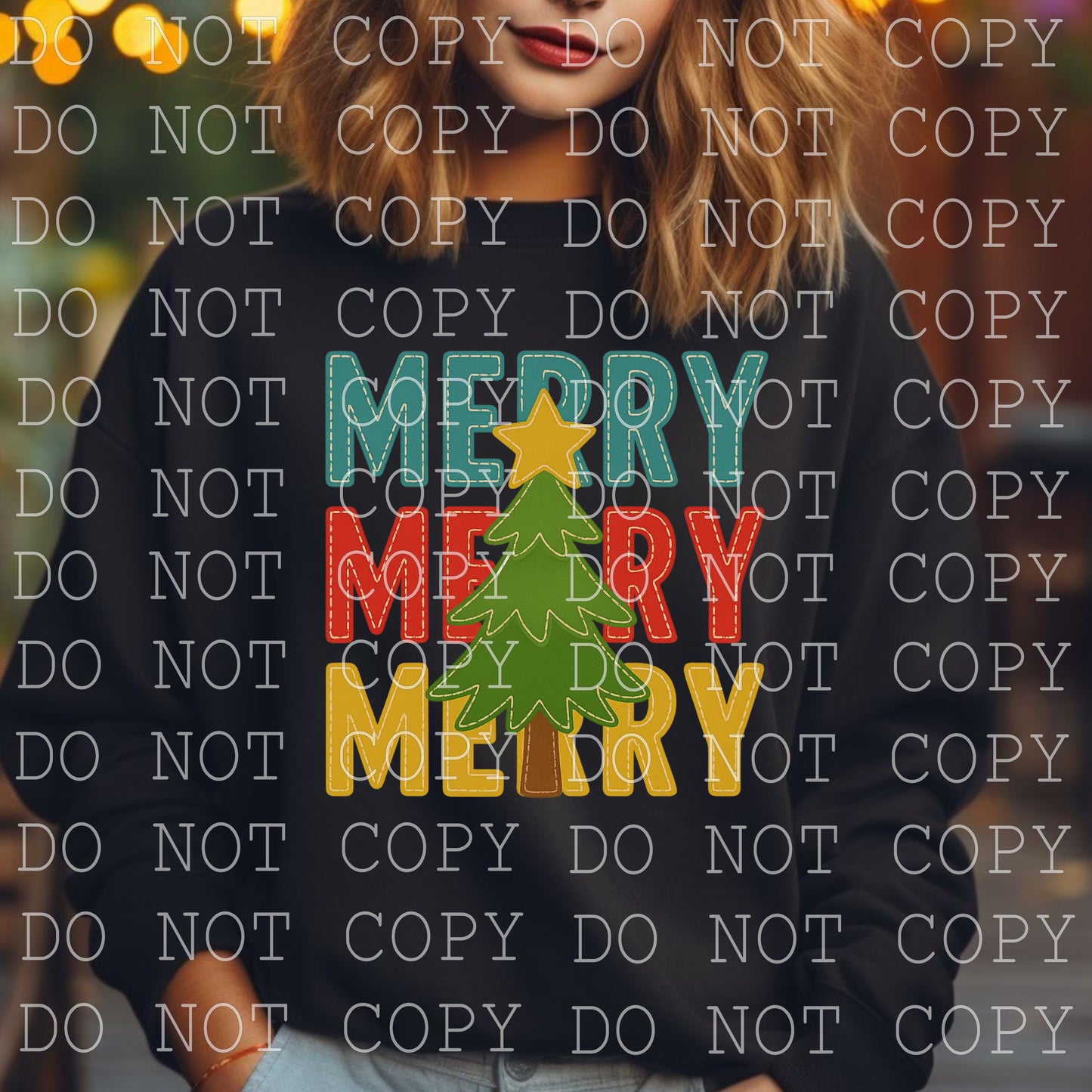 Merry x3 - DIGITAL DESIGN- INSTANT DOWNLOAD