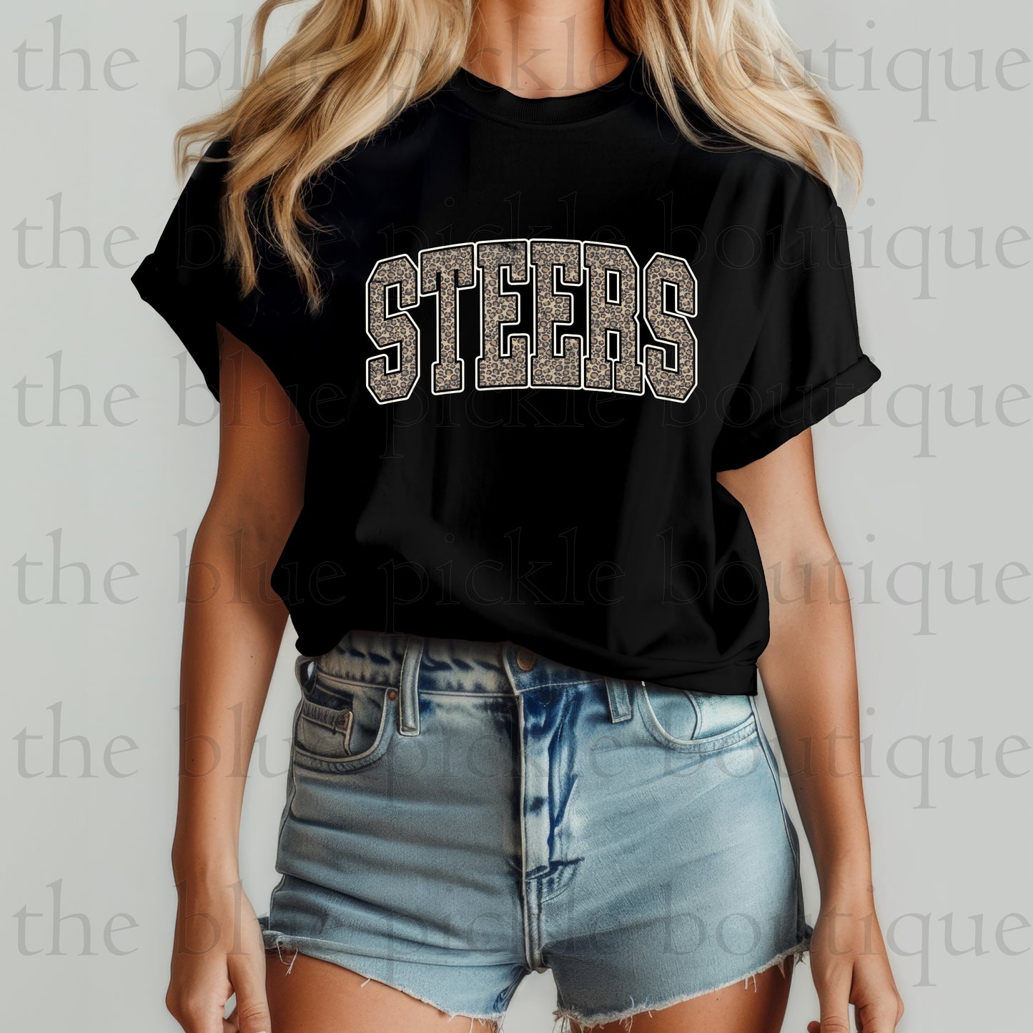 Distressed Leopard Print Mascot