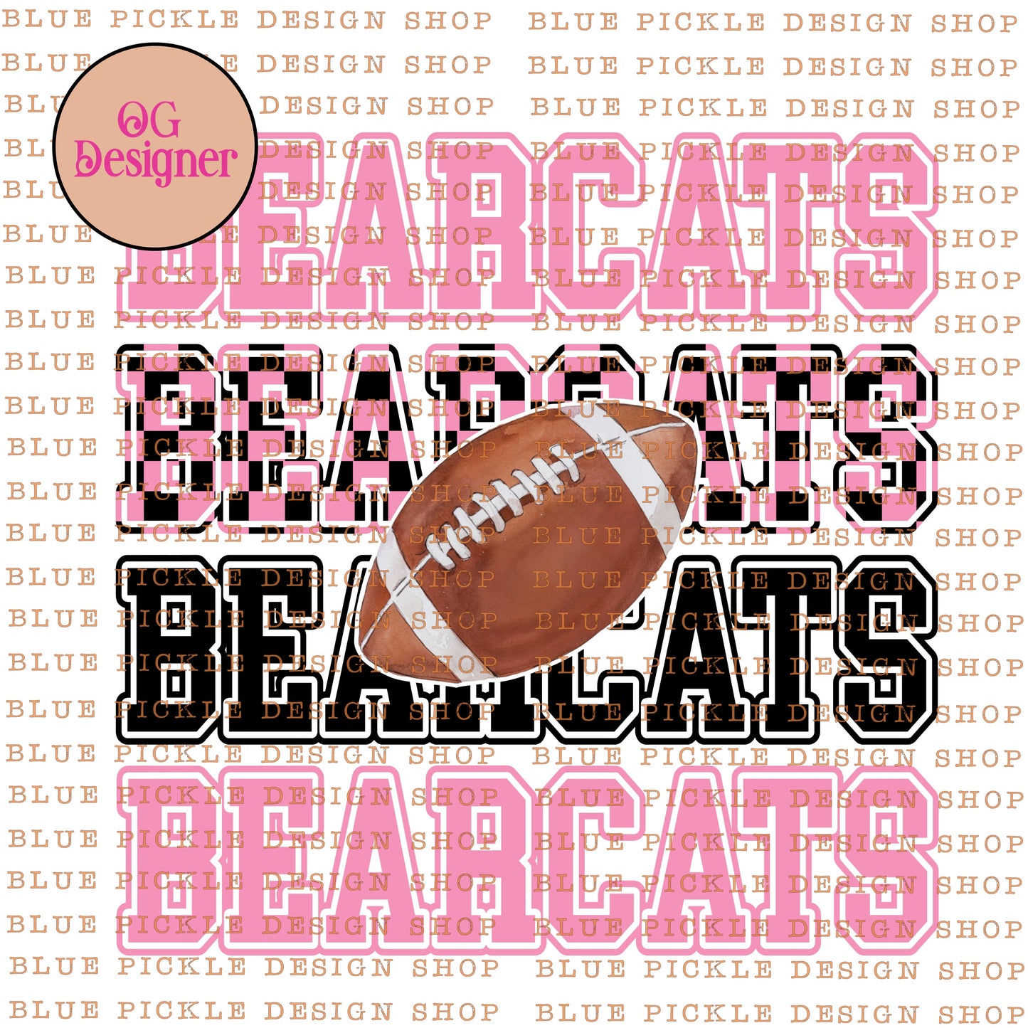 CUSTOM Pink Mascot for October Football - DIGITAL DESIGN