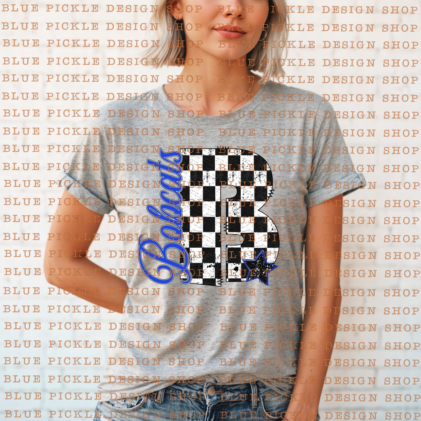 CUSTOM Checkered Star Mascot - DIGITAL DESIGN