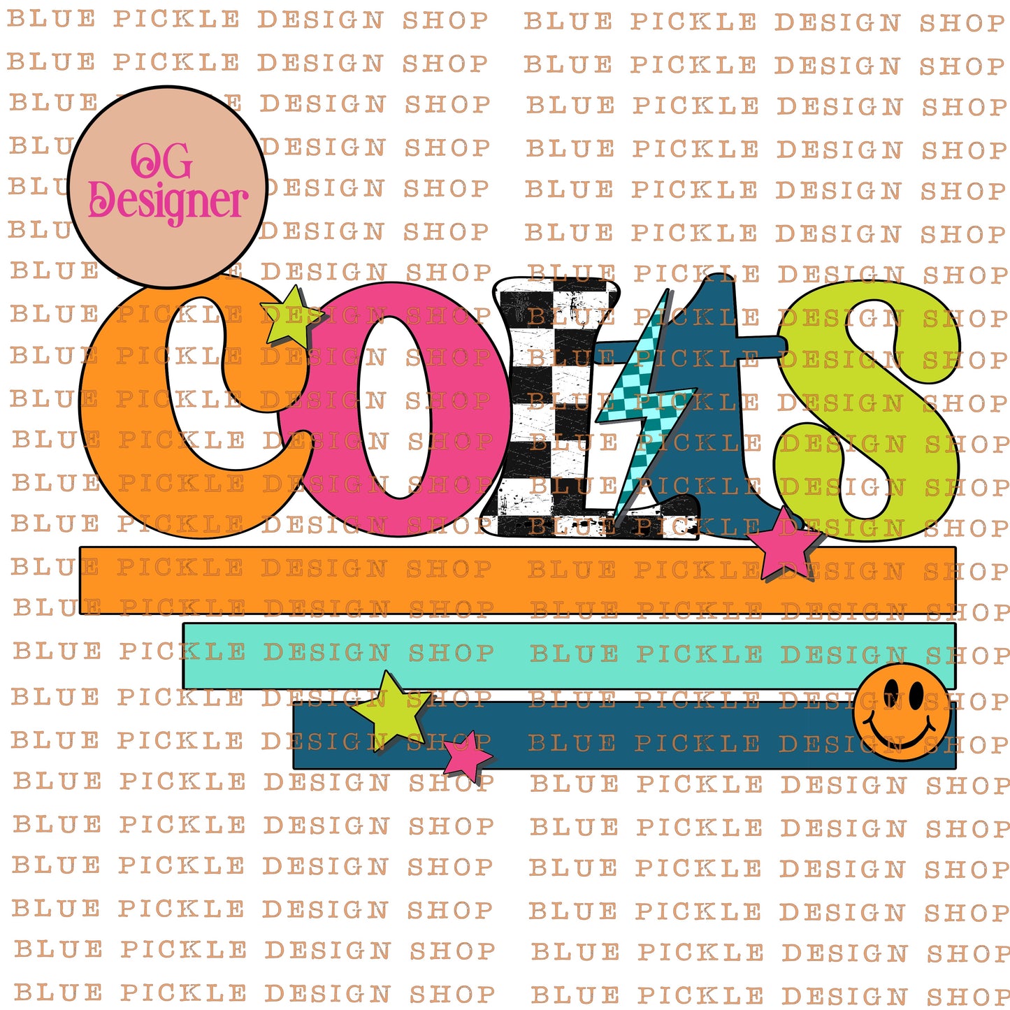 Colts Sherbet Design - DIGITAL DESIGN- INSTANT DOWNLOAD