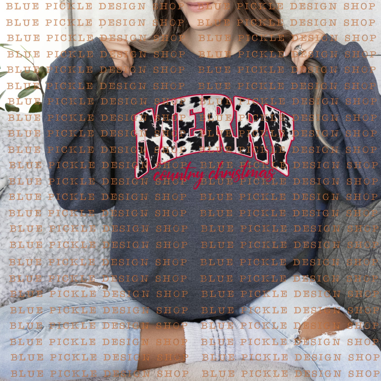 Merry Country Christmas - DIGITAL DESIGN- INSTANT DOWNLOAD