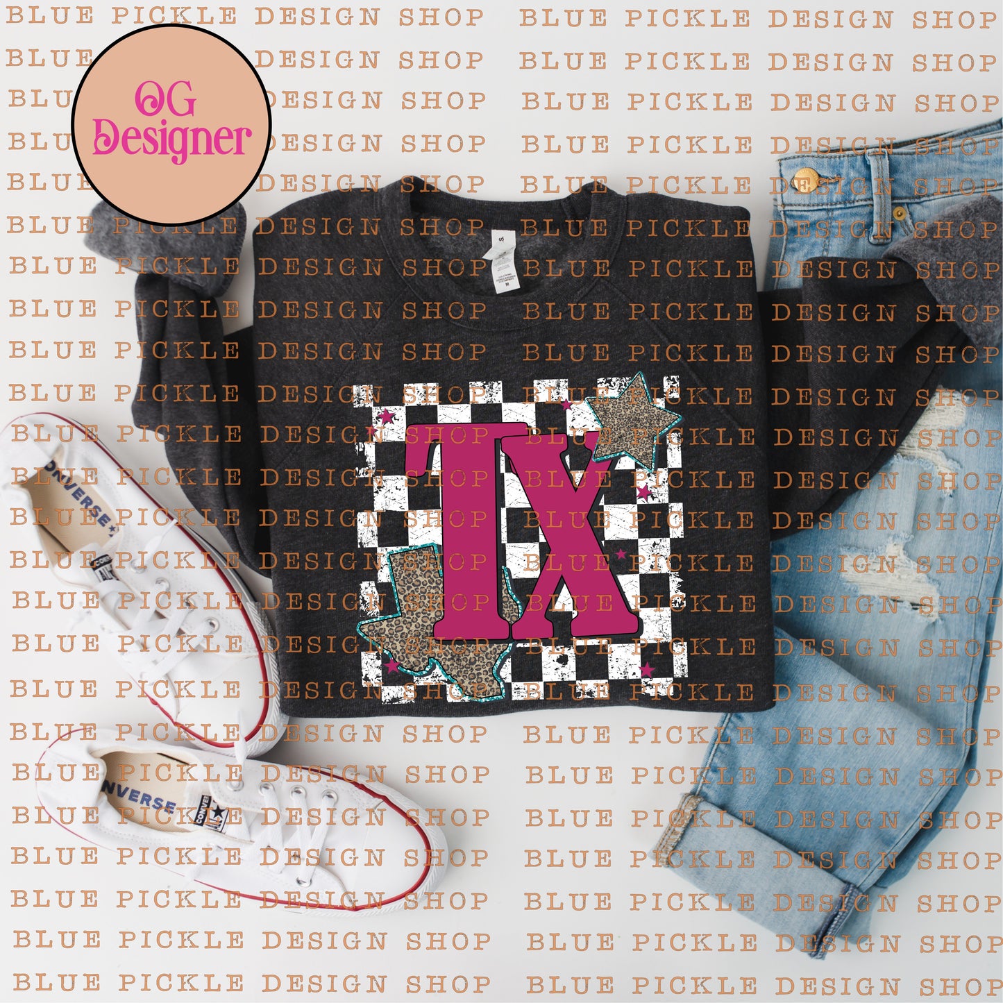 Texas Check and Leopard - DIGITAL DESIGN