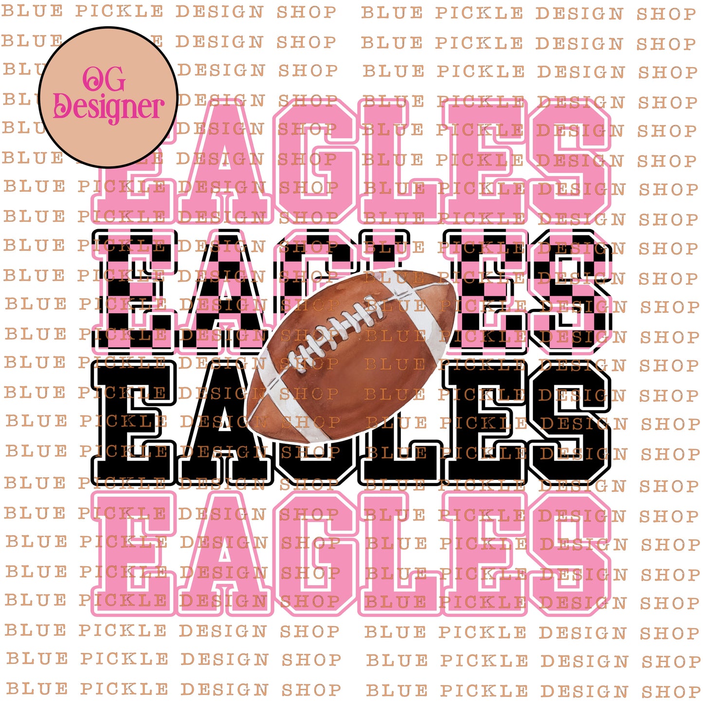 CUSTOM Pink Mascot for October Football - DIGITAL DESIGN