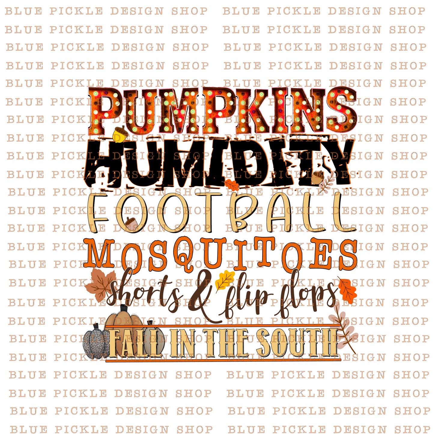 Fall in the South - DIGITAL DESIGN- INSTANT DOWNLOAD