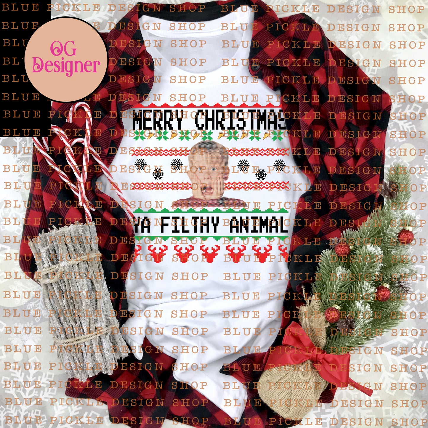 Merry Christmas Ya Filthy Animal - DIGITAL DESIGN - INSTANT DOWNLOAD