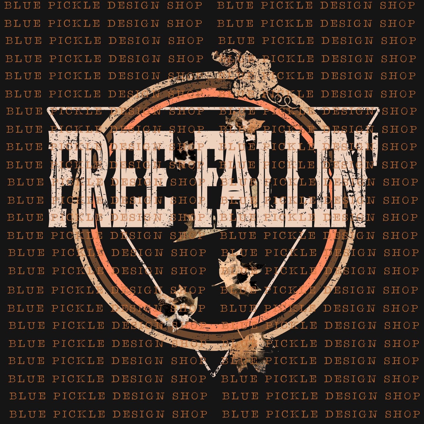 Free Fallin' fall leaves - DIGITAL DESIGN- INSTANT DOWNLOAD