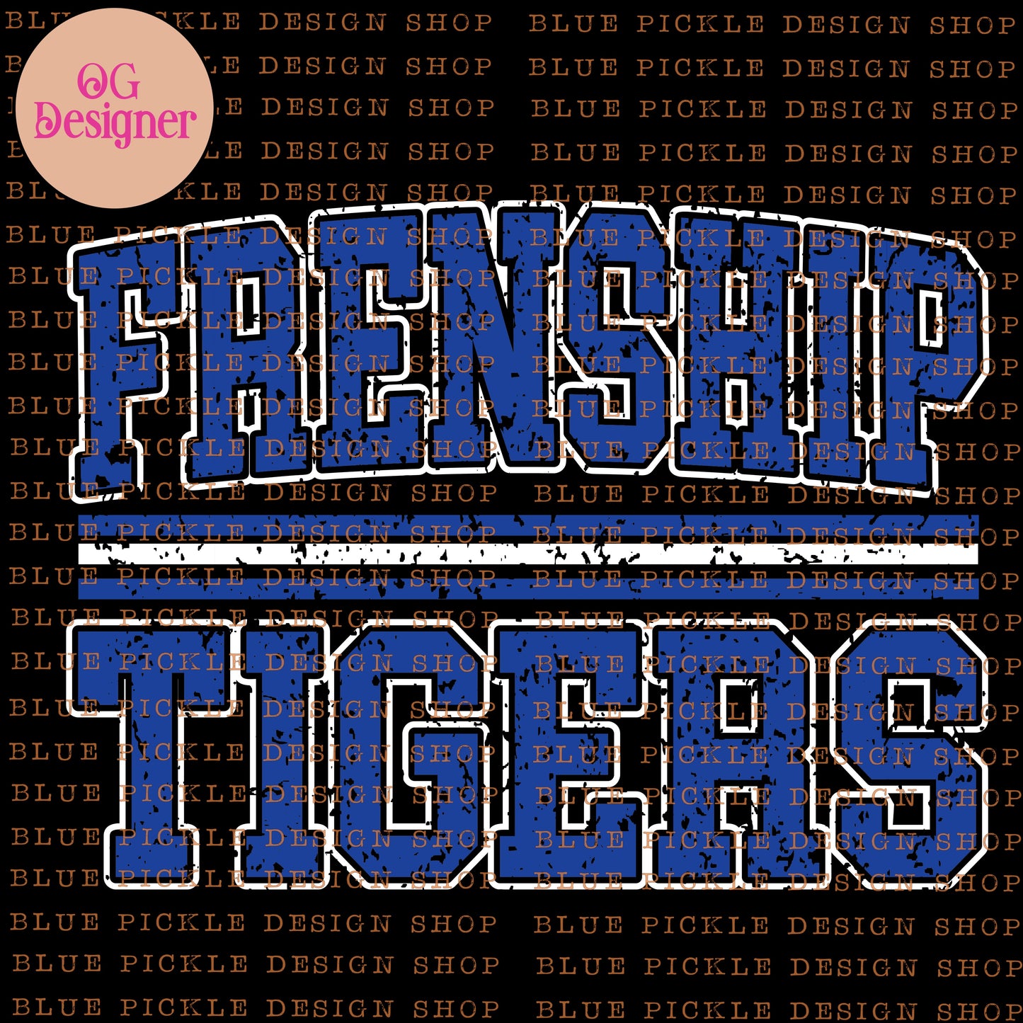 CUSTOM School/Town Mascot Old College Style - DIGITAL DESIGN