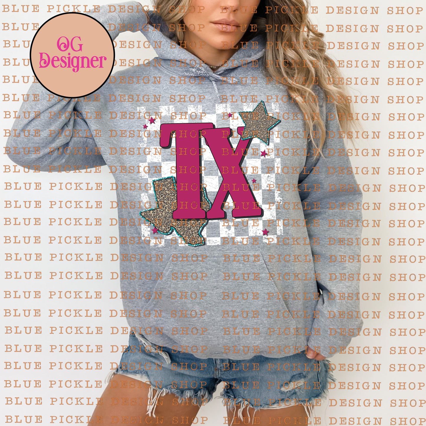 Texas Check and Leopard - DIGITAL DESIGN