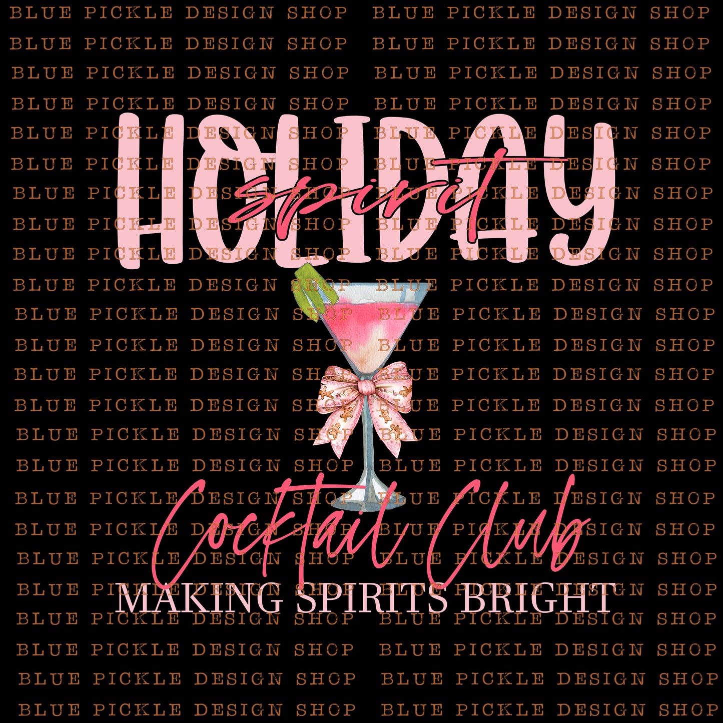 Holiday Cocktail Club - DIGITAL DESIGN- INSTANT DOWNLOAD