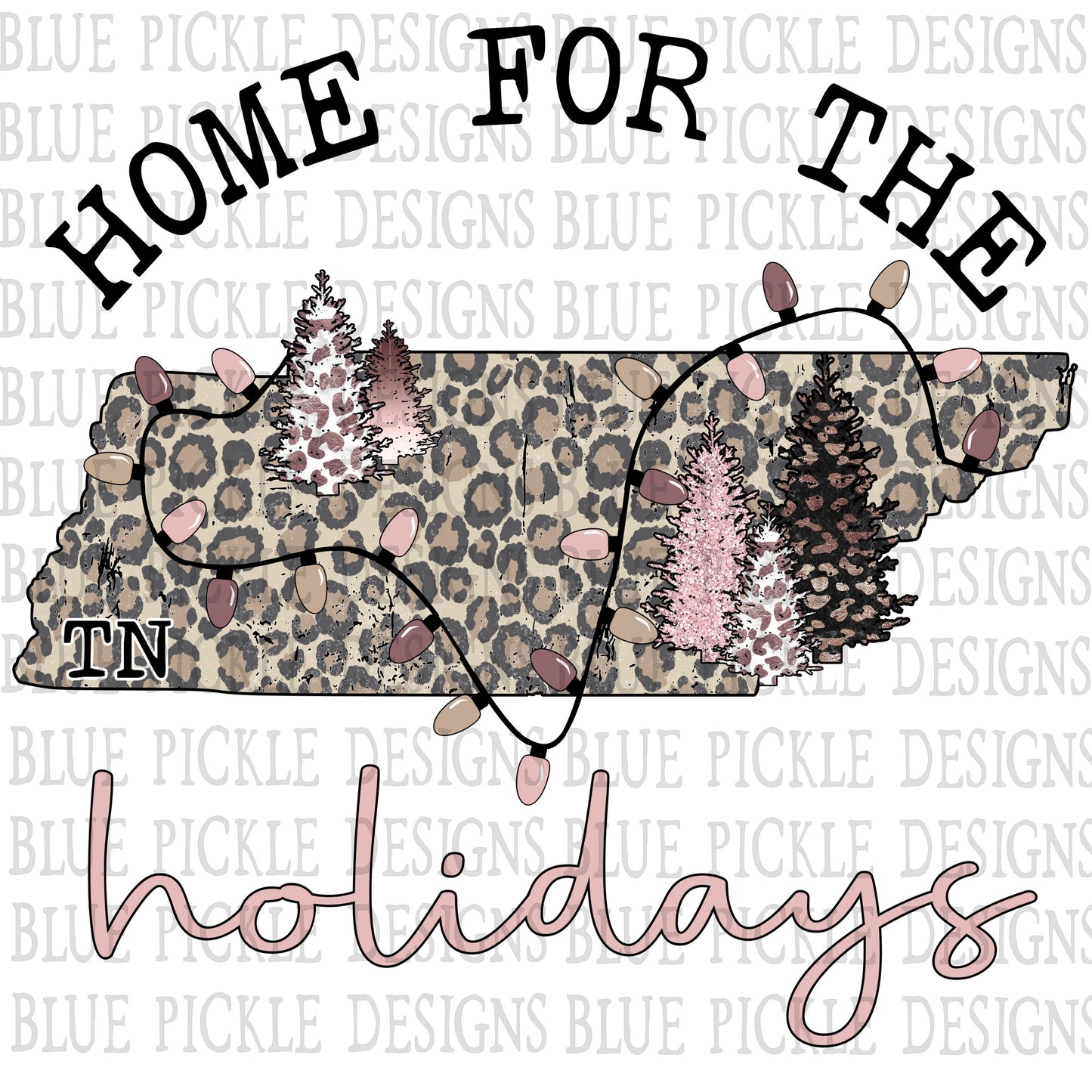 Home for the Holidays Tennessee - DIGITAL DESIGN- INSTANT DOWNLOAD