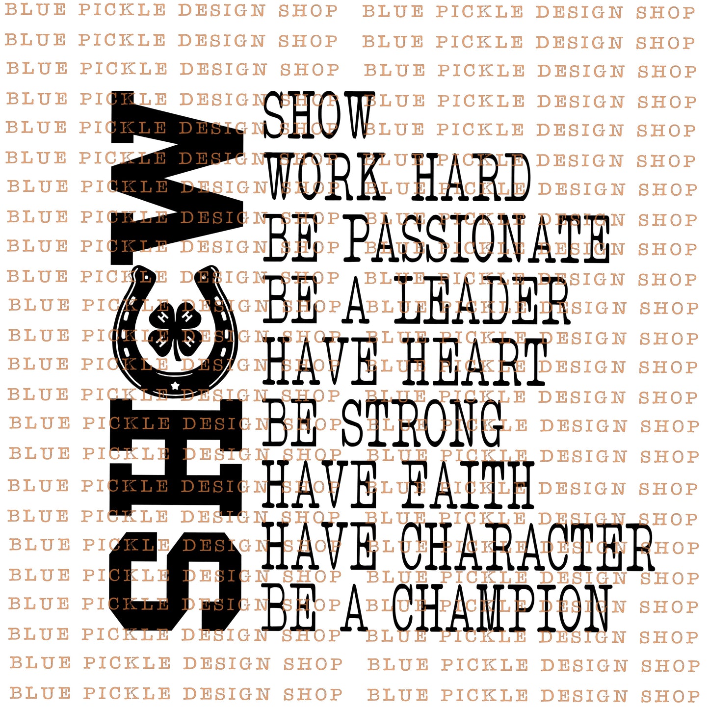 Show Livestock - 4H Horseshoe - DIGITAL DESIGN