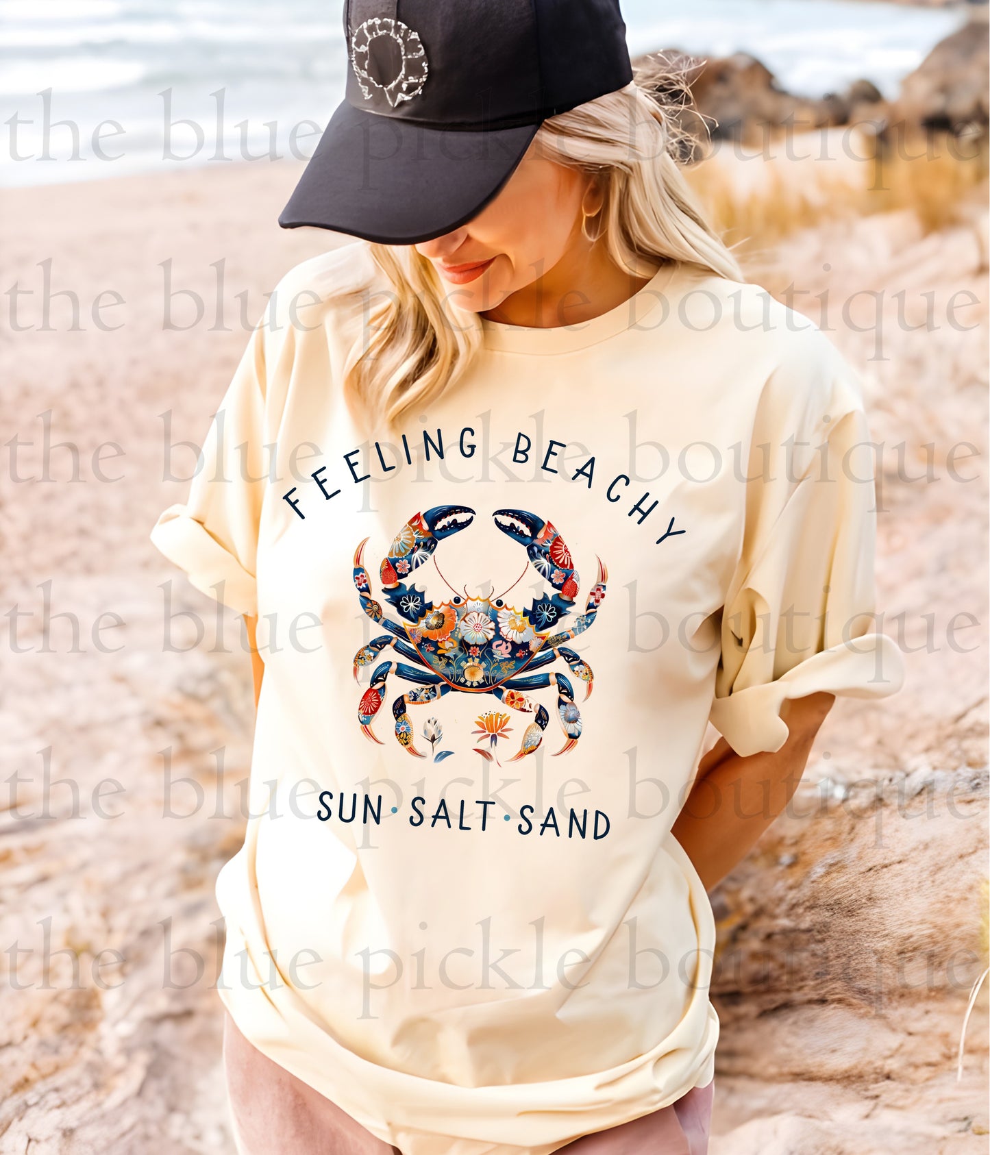 Feeling Beachy ~ floral crab