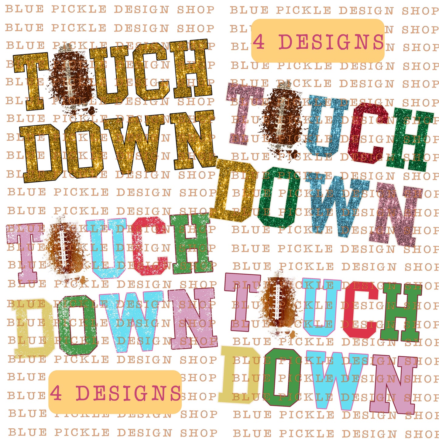 Touch Down - 4 Designs Included - DIGITAL DESIGN