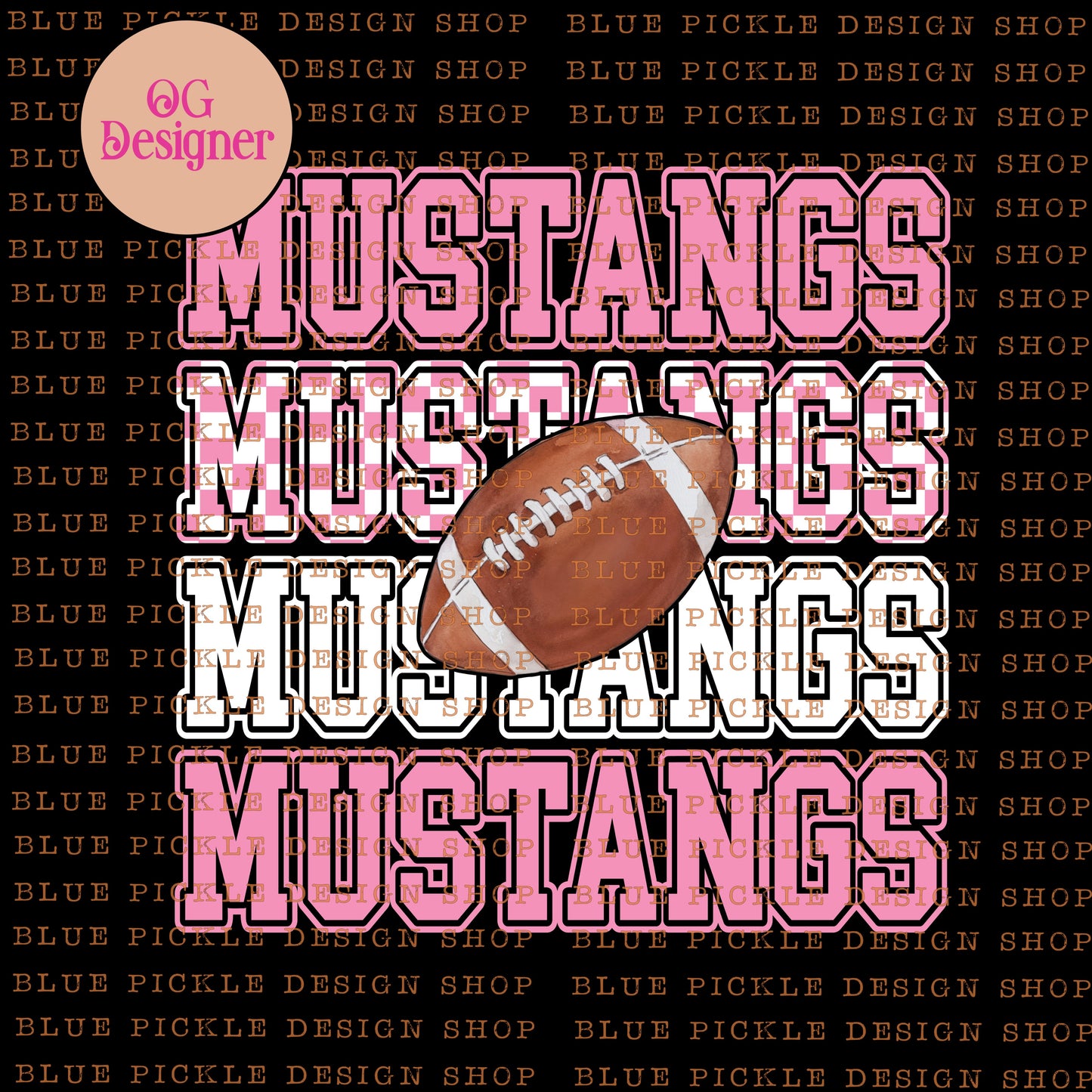 CUSTOM Pink Mascot for October Football - DIGITAL DESIGN