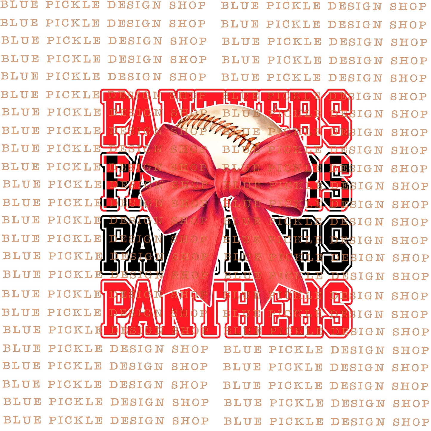 CUSTOM HALF BASEBALL BOW MASCOT - DIGITAL DESIGN