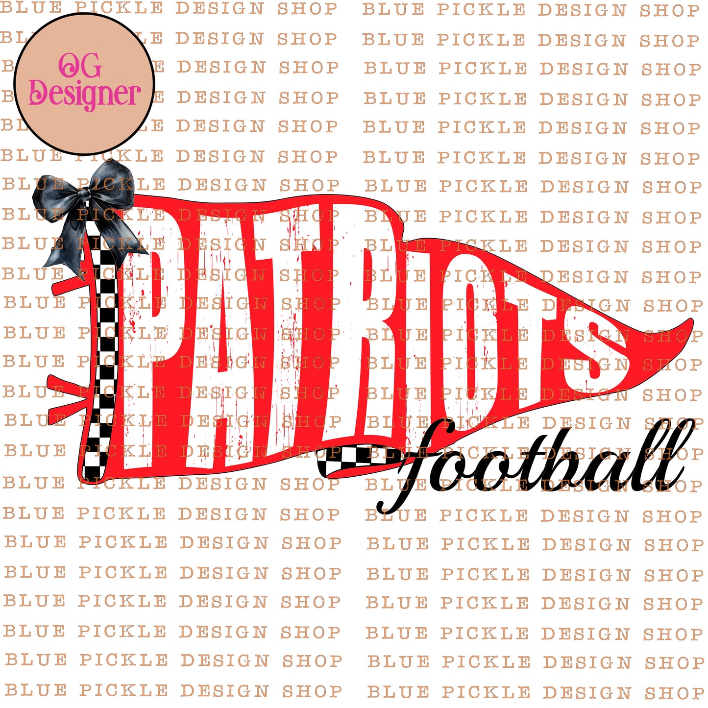 CUSTOM Pennant Mascot - DIGITAL DESIGN