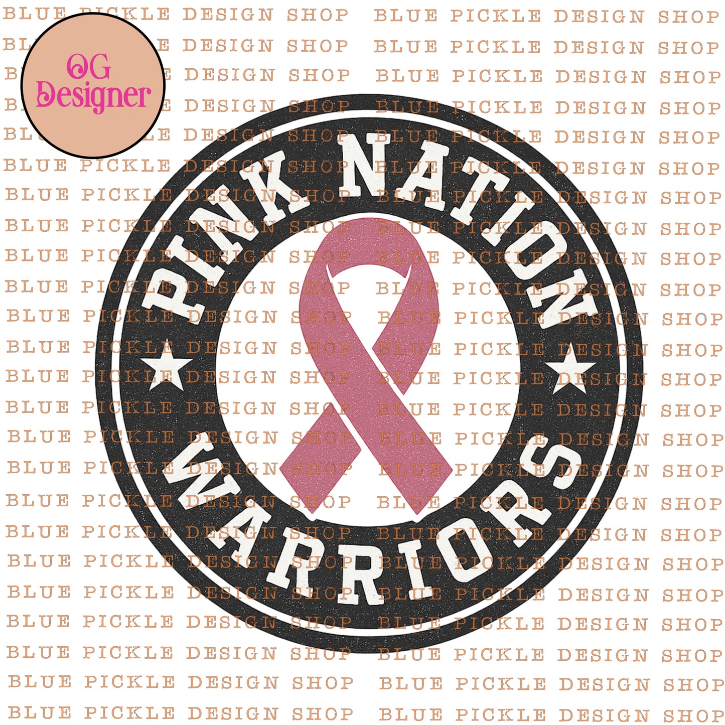 Pink Nation Warriors (Breast Cancer Awareness) - DIGITAL DESIGN- INSTANT DOWNLOAD