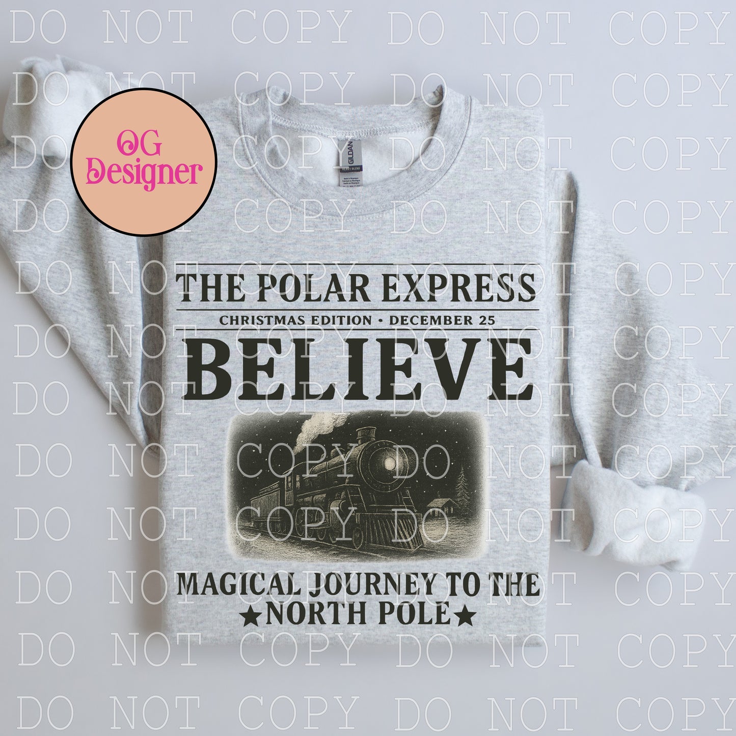 Christmas Newspaper Headlines : Polar Express - DIGITAL DESIGN- INSTANT DOWNLOAD