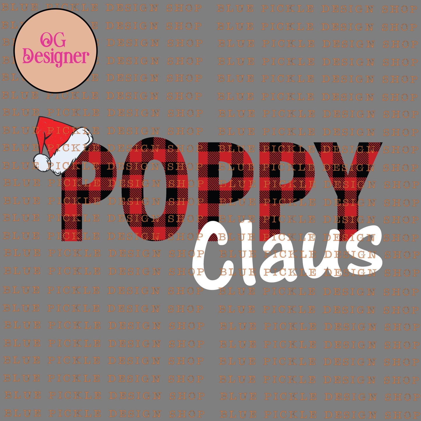 Poppy Claus - DIGITAL DESIGN- INSTANT DOWNLOAD