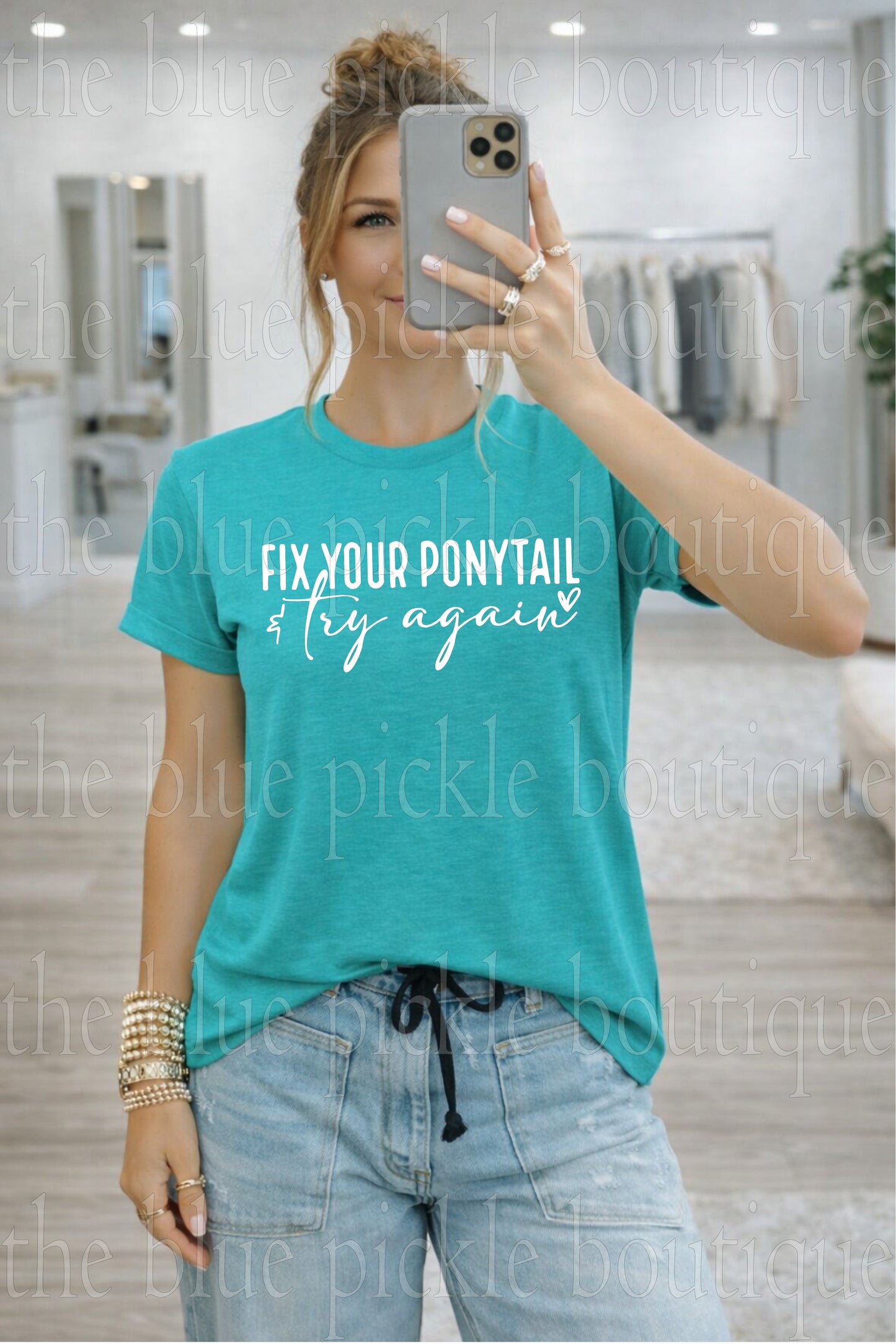 Fix your ponytail & Try again