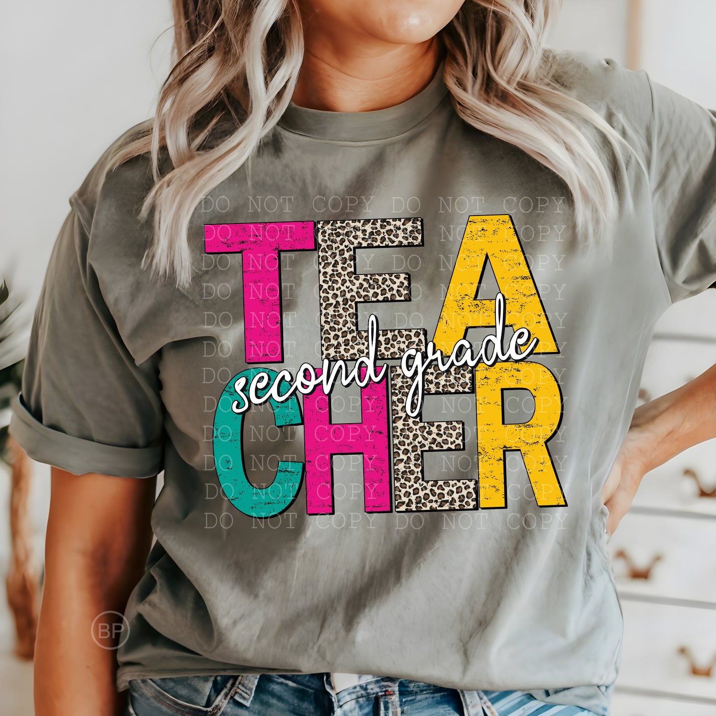 Teacher Neon & Leopard Pre-K through High School INCLUDES Para & Sped - Distressed Leopard Print - DIGITAL DESIGN- INSTANT DOWNLOAD