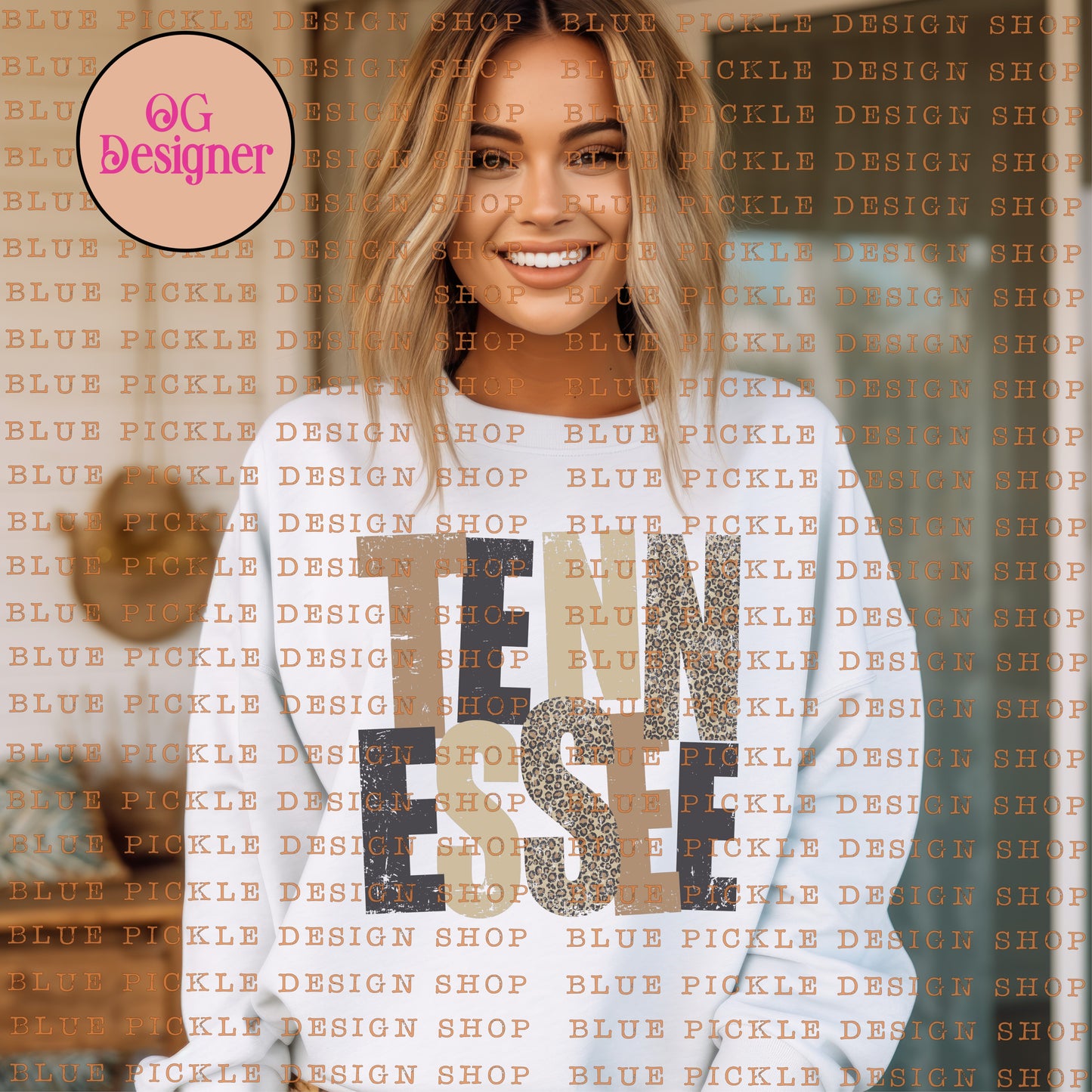 Tennessee Distressed Leopard Neutrals - DIGITAL DESIGN