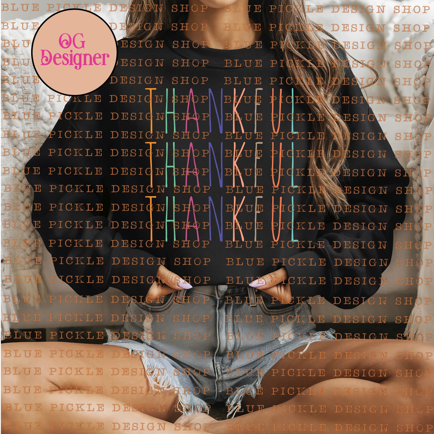 Thankful Colorful - DIGITAL DESIGN- INSTANT DOWNLOAD