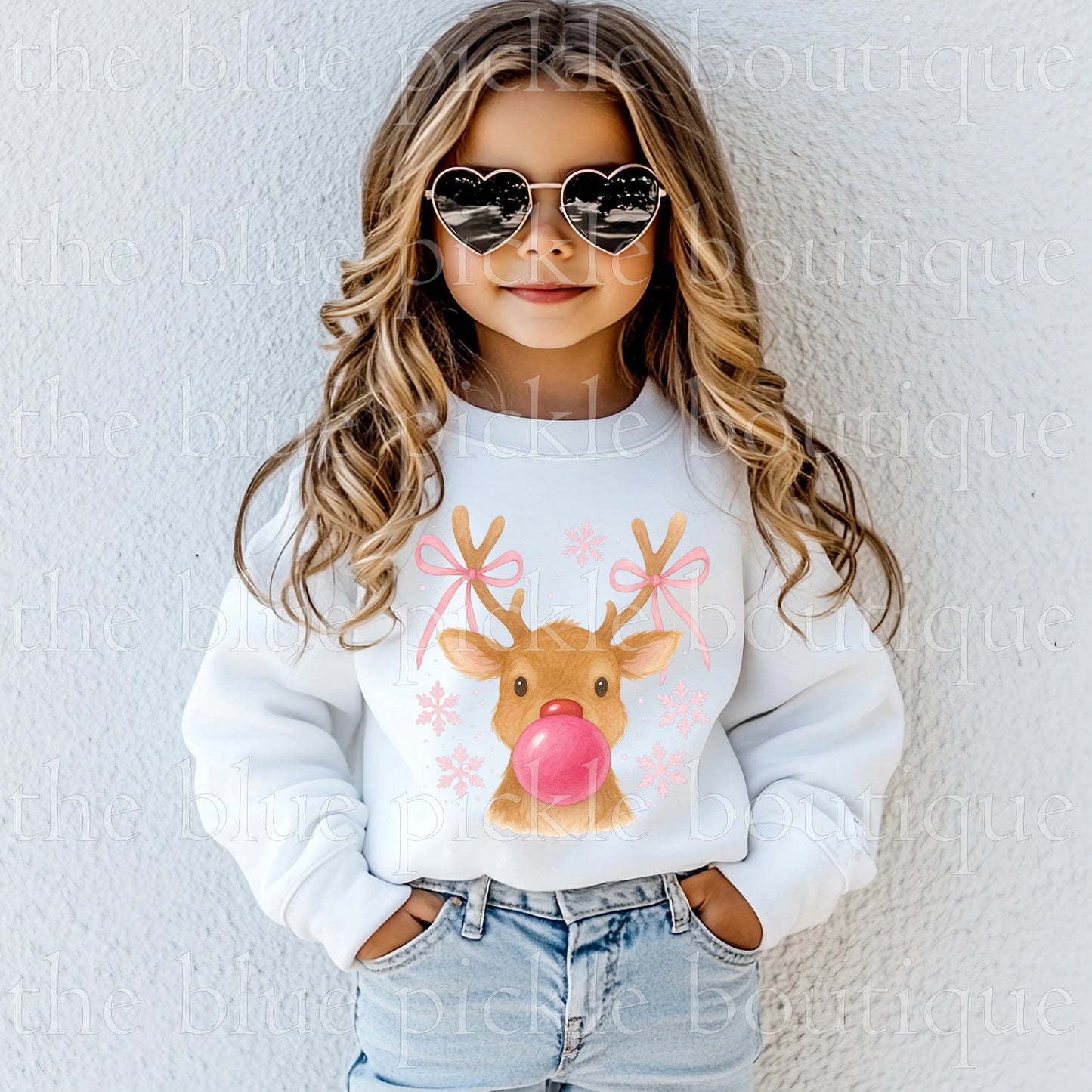 YOUTH Pink Rudolph Bubblegum Sweatshirt