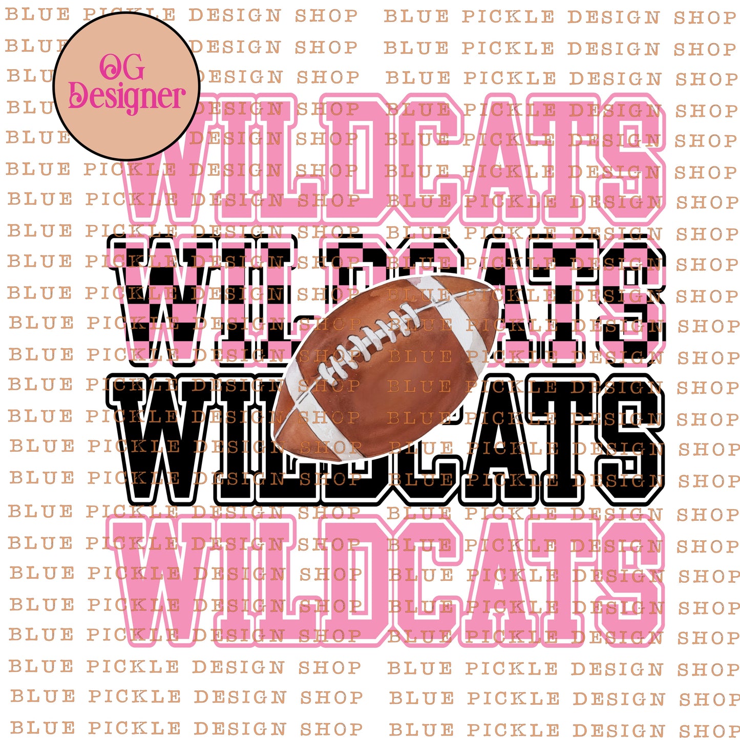 CUSTOM Pink Mascot for October Football - DIGITAL DESIGN