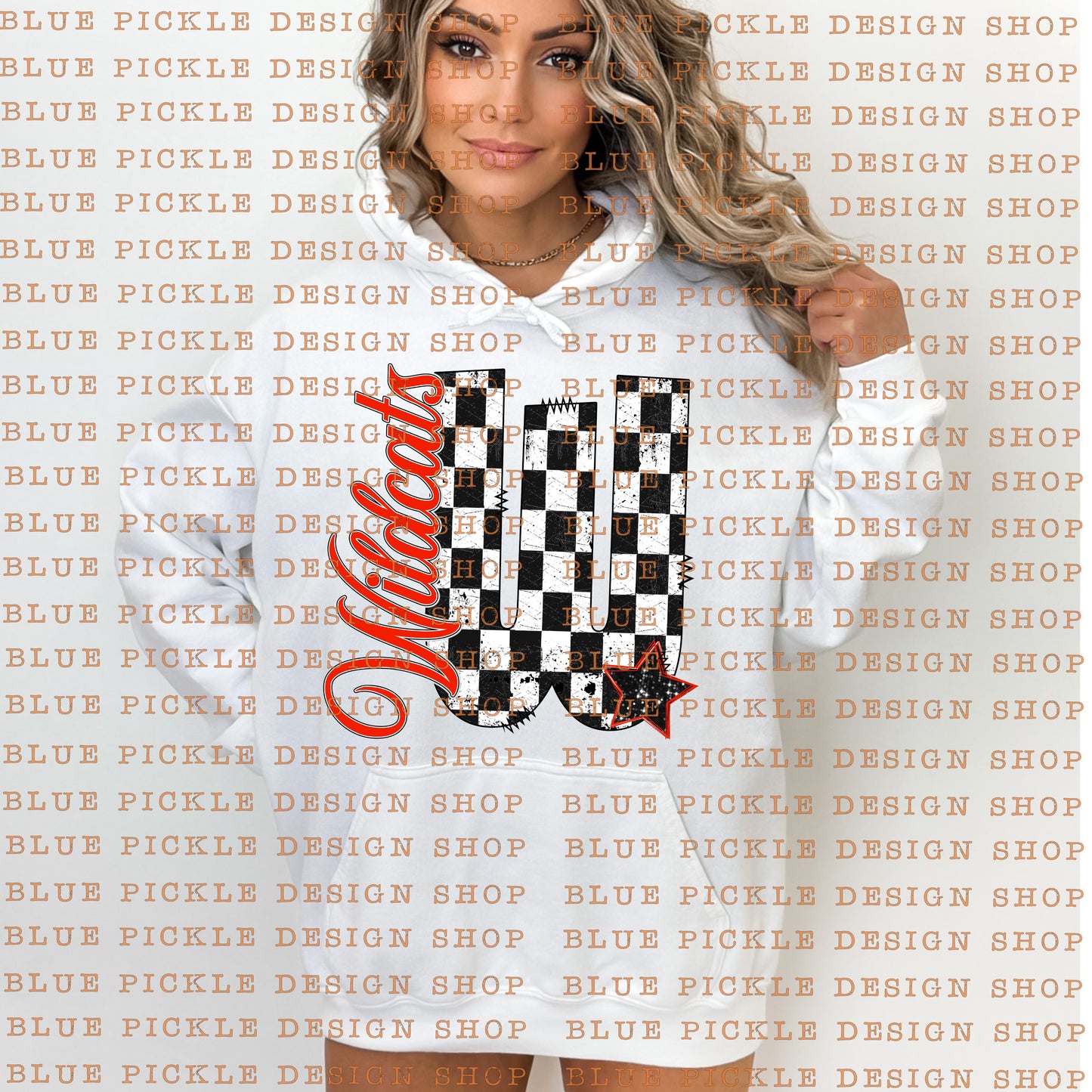 CUSTOM Checkered Star Mascot - DIGITAL DESIGN