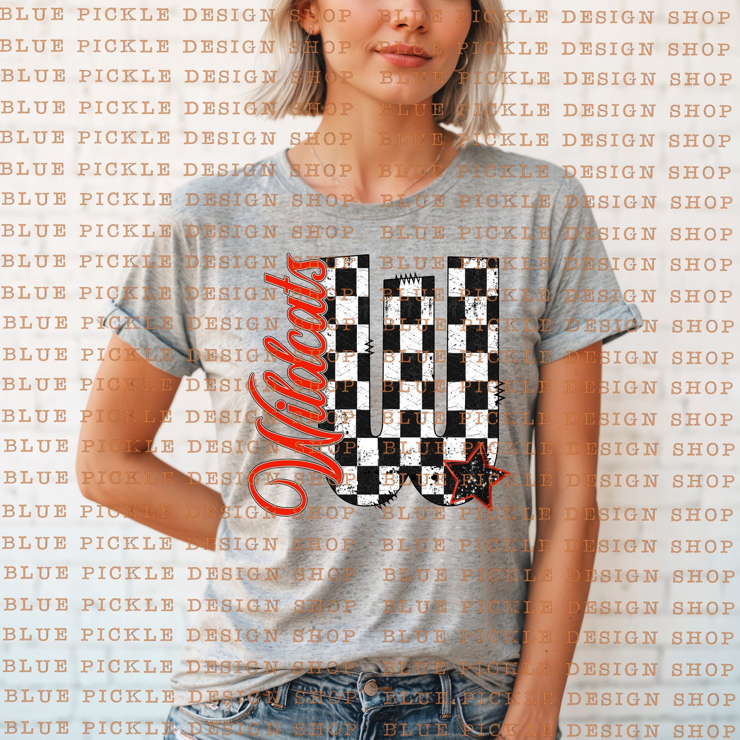 CUSTOM Checkered Star Mascot - DIGITAL DESIGN