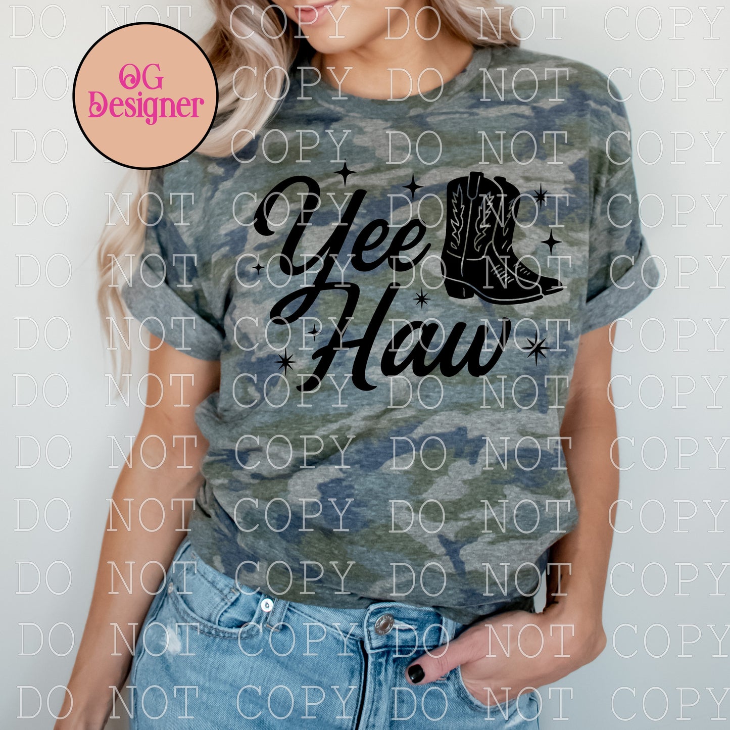 Yee Haw boots and stars (4 colors) - DIGITAL DESIGN- INSTANT DOWNLOAD