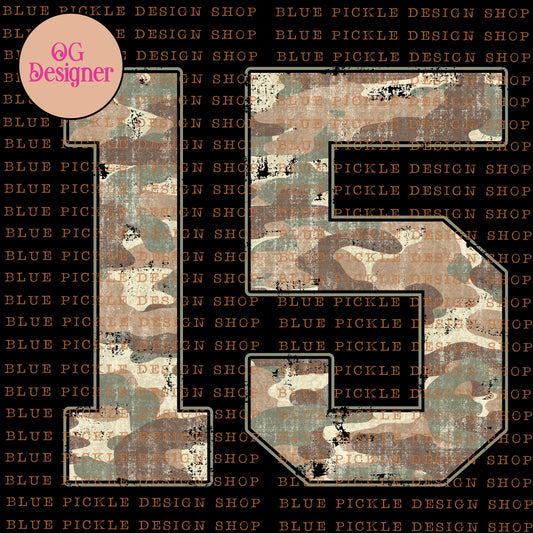 Custom Camo Number  - DIGITAL DESIGN
