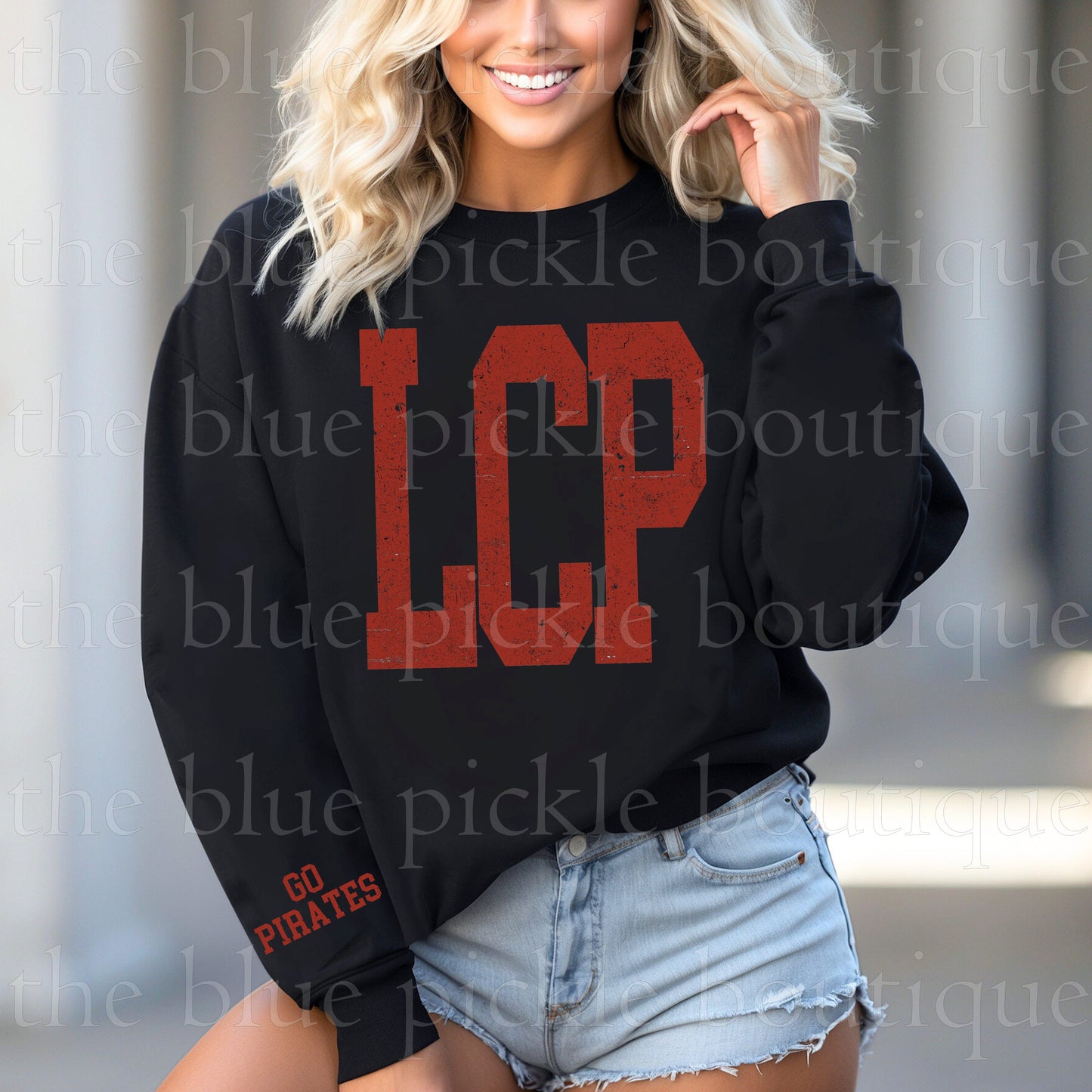 Vintage Distressed School Letter Sweatshirt
