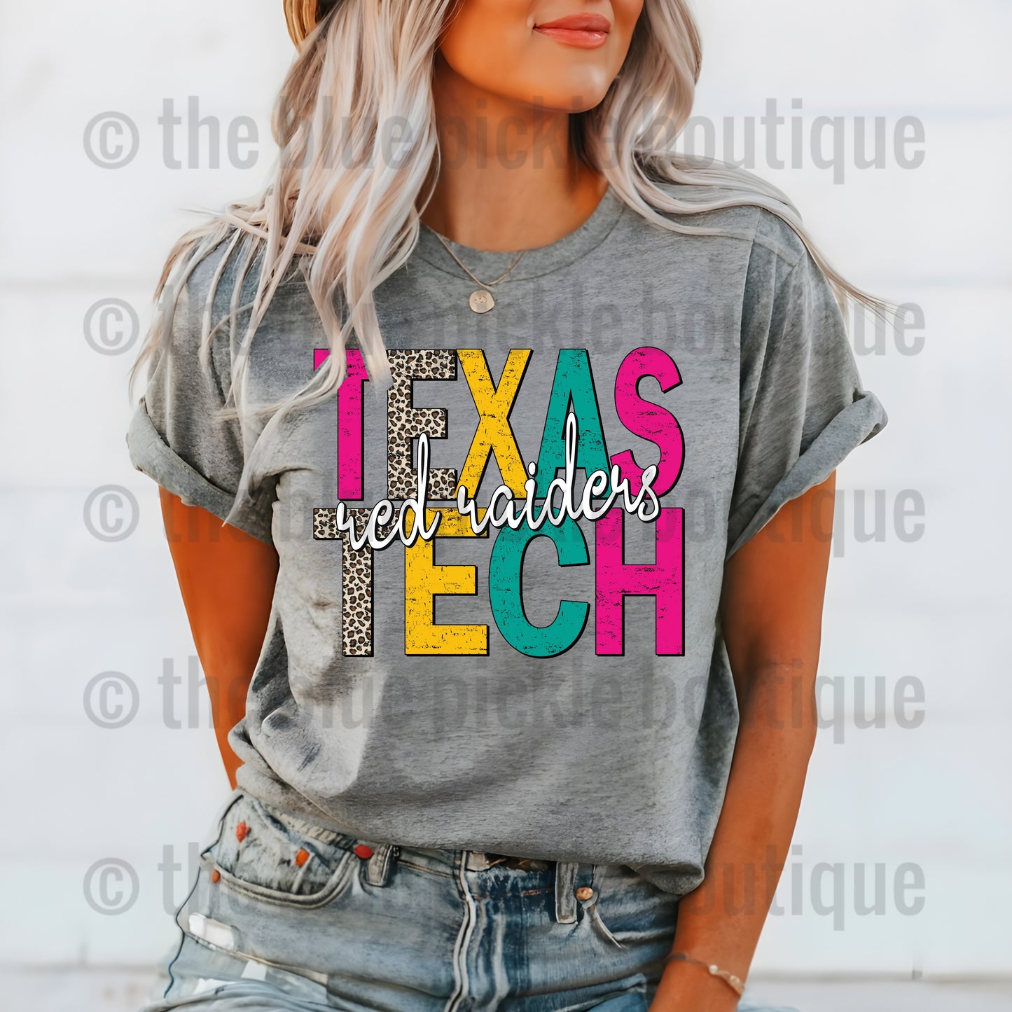 School Spirit Neons & Leopard tee