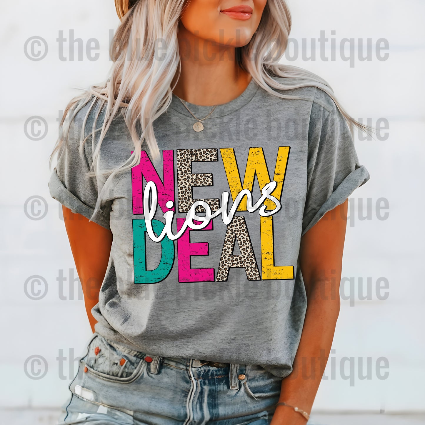 School Spirit Neons & Leopard tee