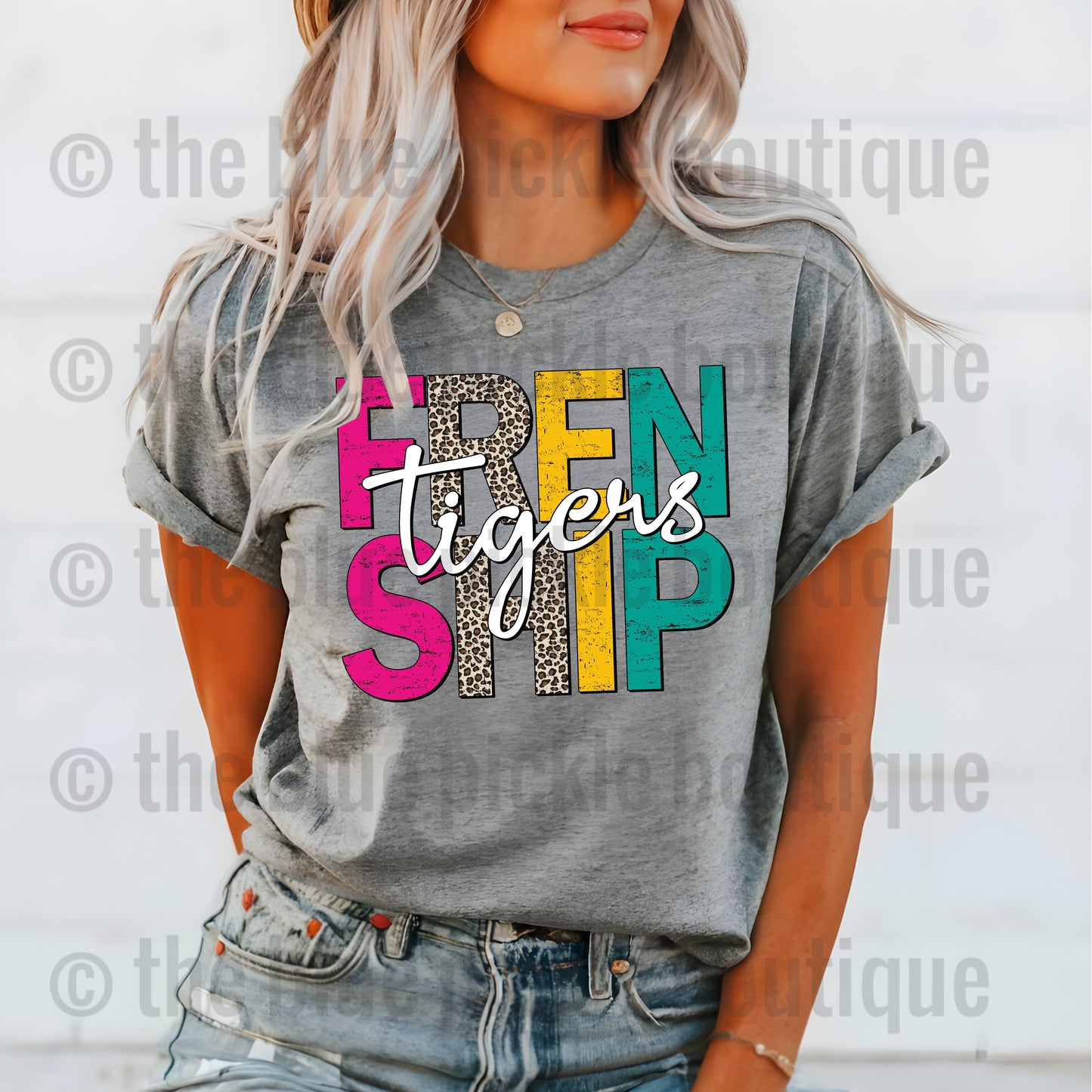 School Spirit Neons & Leopard tee