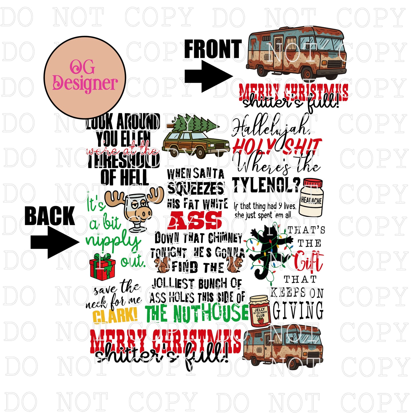 Merry Christmas Shitters Full -  DIGITAL DESIGN- INSTANT DOWNLOAD