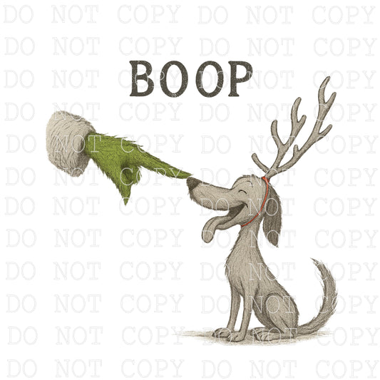 Boop green hand character with dog -  DIGITAL DESIGN- INSTANT DOWNLOAD