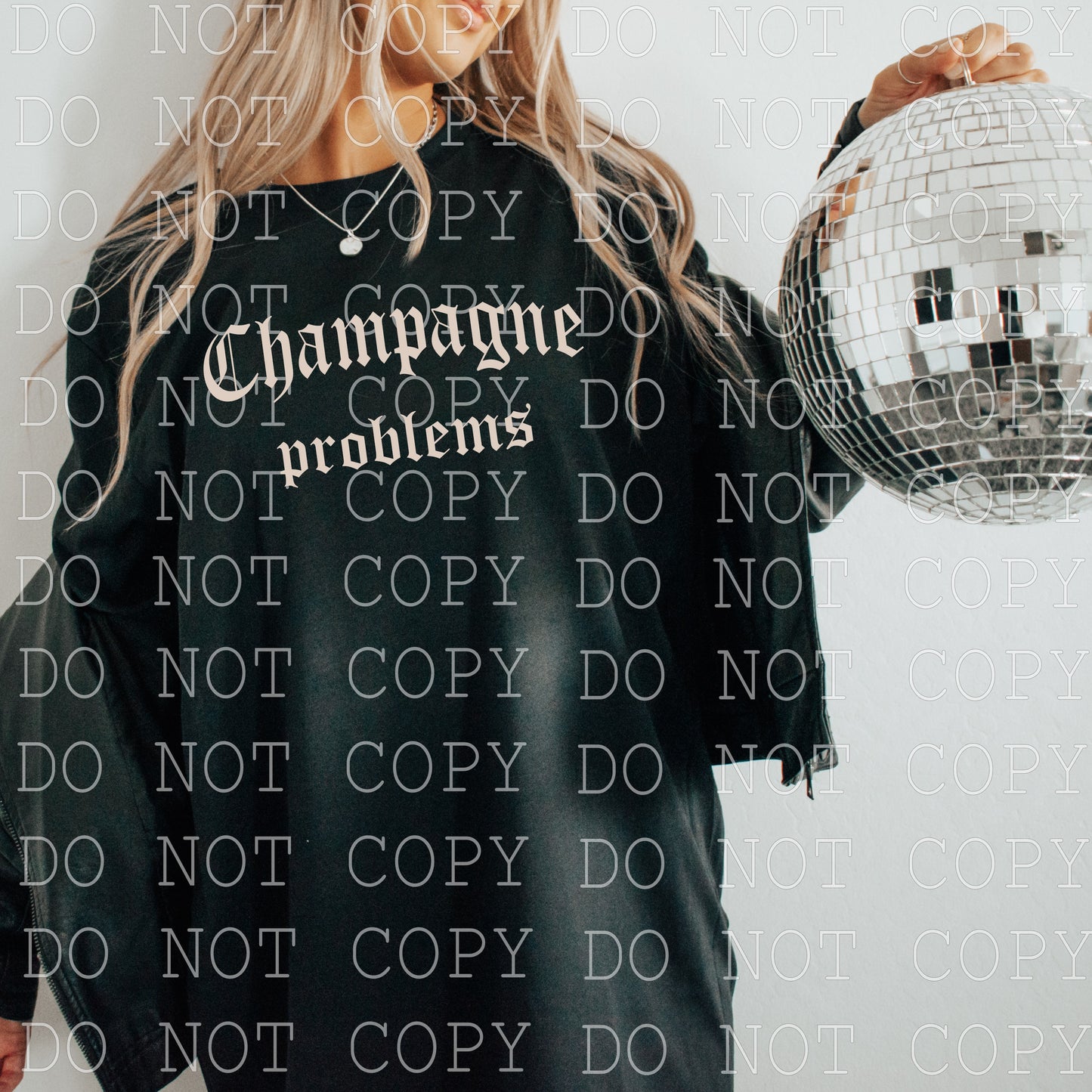 Champagne Problems with Glasses Sleeve -  DIGITAL DESIGN- INSTANT DOWNLOAD