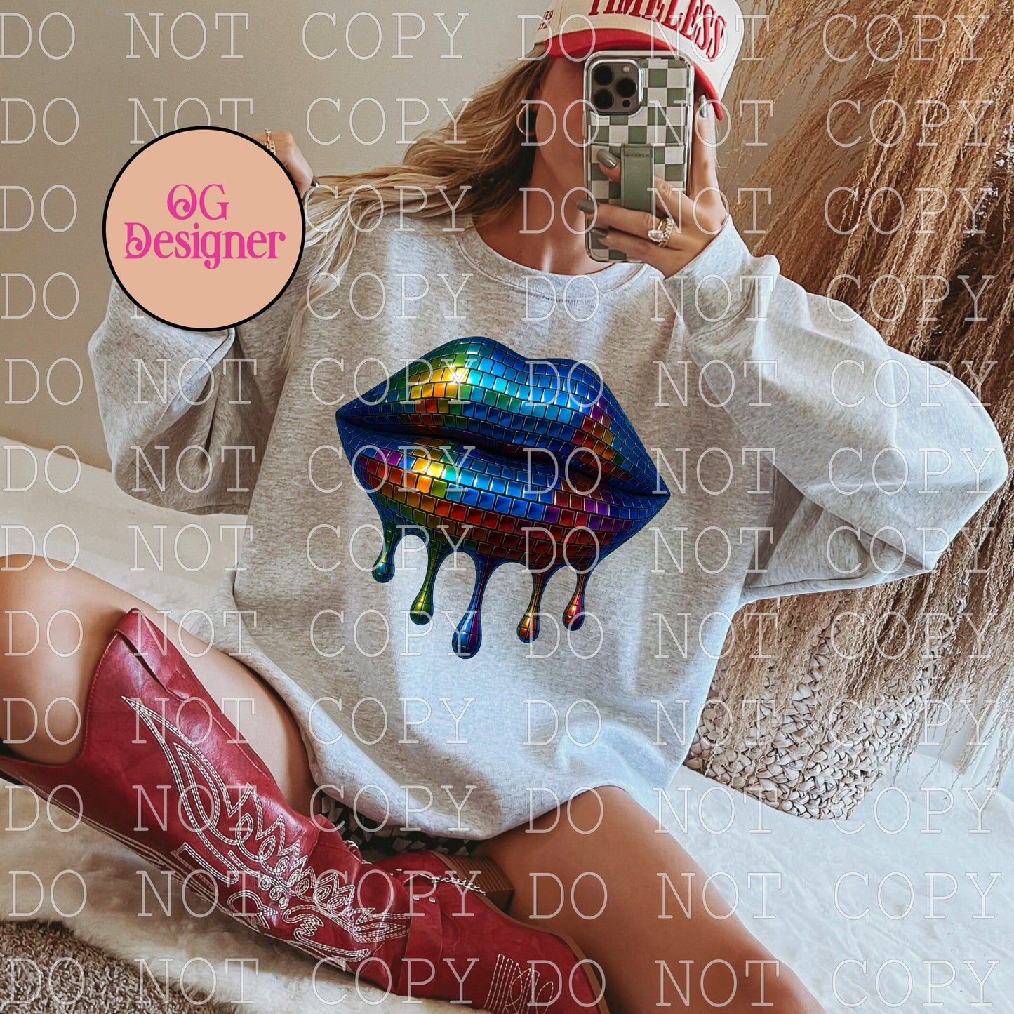 Disco Lips - DIGITAL DESIGN- INSTANT DOWNLOAD