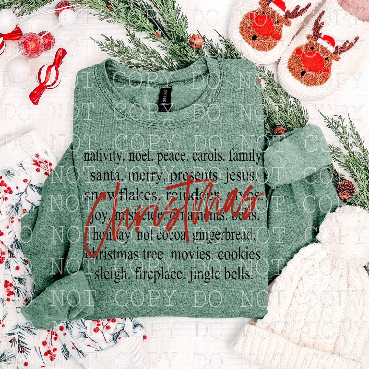Christmas Words design -  DIGITAL DESIGN- INSTANT DOWNLOAD