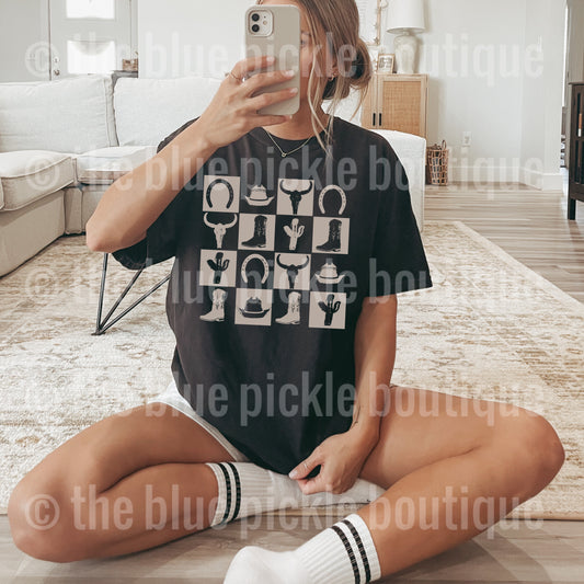 Cowboy Squares tee