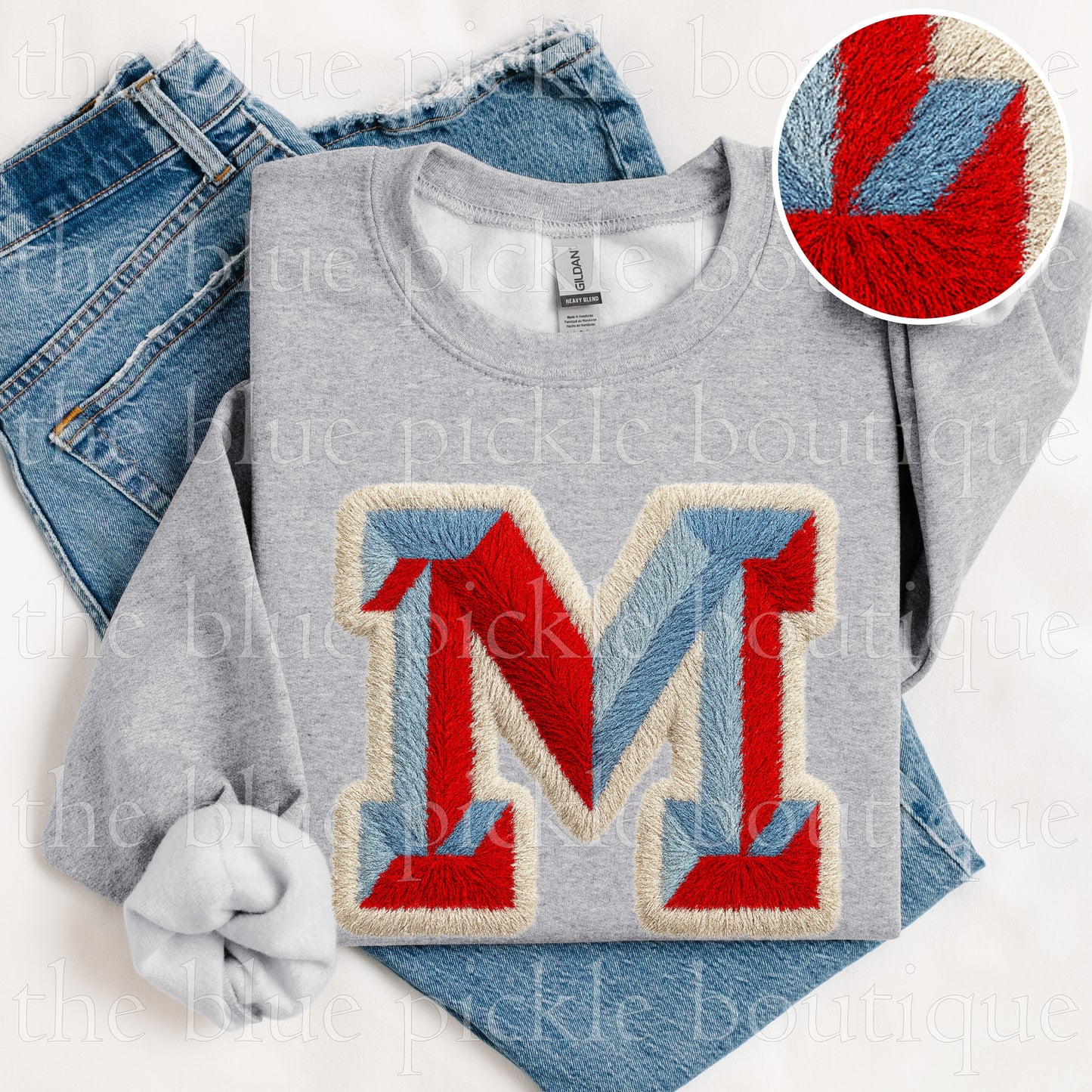 School Logo Faux (fake) Yarn design