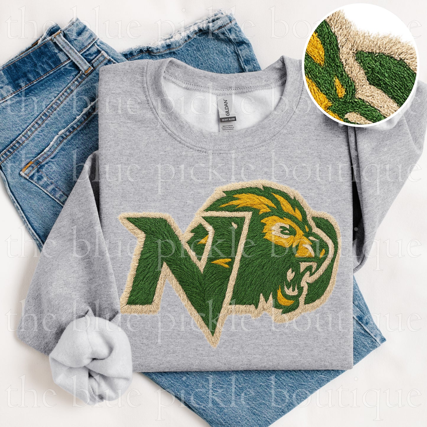 School Logo Faux (fake) Yarn design
